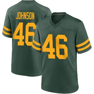 ＃46 Men's Amar Johnson Green Game Green Bay Packers Alternate Jersey