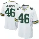 ＃46 Men's Amar Johnson White Game Green Bay Packers Jersey