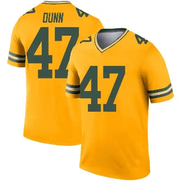 ＃47 Men's Isaiah Dunn Gold Legend Green Bay Packers Inverted Jersey