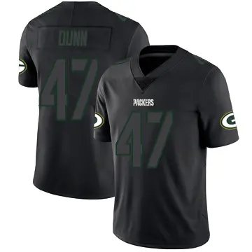 ＃47 Youth Isaiah Dunn Black Impact Limited Green Bay Packers Jersey