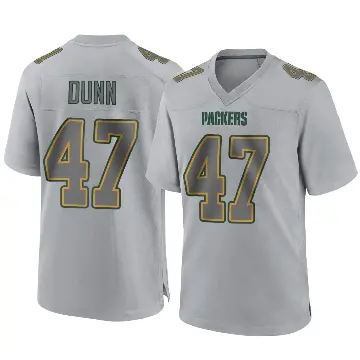 ＃47 Youth Isaiah Dunn Gray Game Green Bay Packers Atmosphere Fashion Jersey