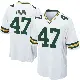 ＃47 Youth Isaiah Dunn White Game Green Bay Packers Jersey