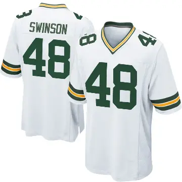 ＃48 Youth Messiah Swinson White Game Green Bay Packers Jersey