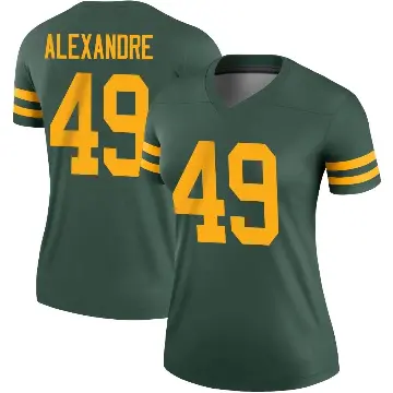 ＃49 Women's Deslin Alexandre Green Legend Green Bay Packers Alternate Jersey
