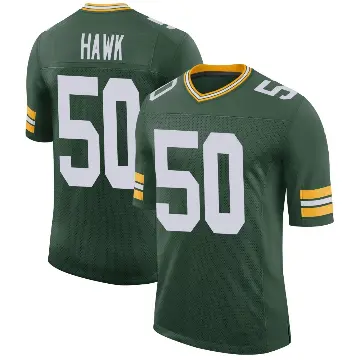 ＃50 Men's A.J. Hawk Green Limited Green Bay Packers Classic Jersey