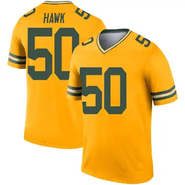 ＃50 Youth A.J. Hawk Gold Legend Green Bay Packers Inverted Jersey