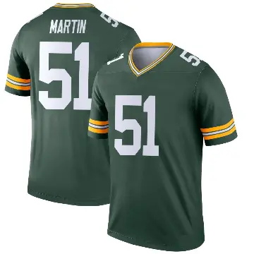 ＃51 Men's Jeremiah Martin Green Legend Green Bay Packers Jersey