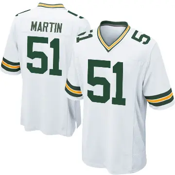 ＃51 Youth Jeremiah Martin White Game Green Bay Packers Jersey