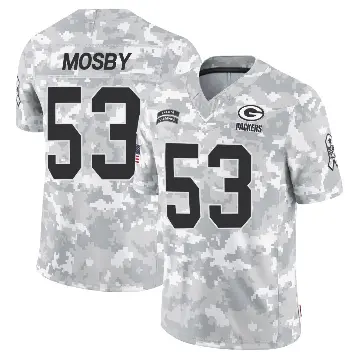 ＃53 Men's Arron Mosby Arctic Camo Limited Green Bay Packers 2024 Salute to Service Jersey