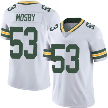 ＃53 Men's Arron Mosby White Limited Green Bay Packers Vapor Untouchable Jersey