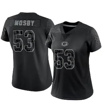 ＃53 Women's Arron Mosby Black Limited Green Bay Packers Reflective Jersey