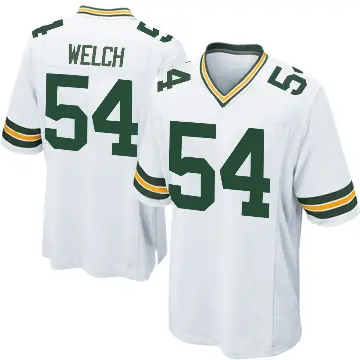 ＃54 Youth Kristian Welch White Game Green Bay Packers Jersey