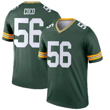 ＃56 Youth Jack Coco Green Legend Green Bay Packers Jersey