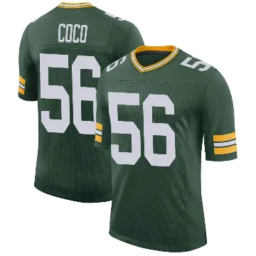 ＃56 Youth Jack Coco Green Limited Green Bay Packers Classic Jersey