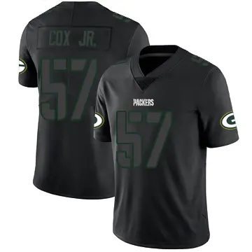 ＃57 Youth Brenton Cox Jr. Black Impact Limited Green Bay Packers Jersey