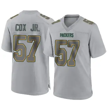 ＃57 Youth Brenton Cox Jr. Gray Game Green Bay Packers Atmosphere Fashion Jersey