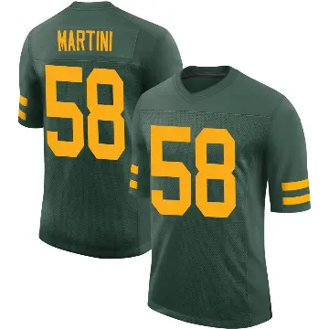 ＃58 Men's Greer Martini Green Limited Green Bay Packers Alternate Vapor Jersey