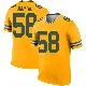 ＃58 Youth Greer Martini Gold Legend Green Bay Packers Inverted Jersey