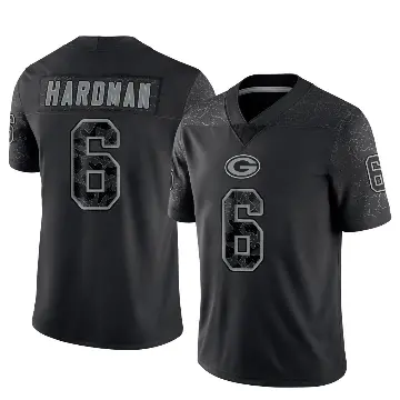 ＃6 Men's Mecole Hardman Black Limited Green Bay Packers Reflective Jersey