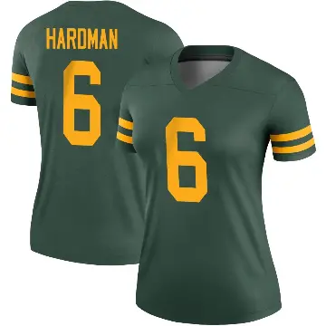＃6 Women's Mecole Hardman Green Legend Green Bay Packers Alternate Jersey
