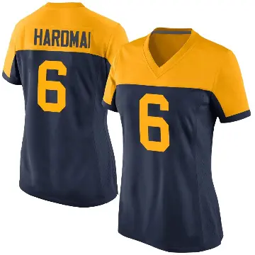 ＃6 Women's Mecole Hardman Navy Game Green Bay Packers Alternate Jersey