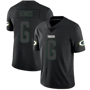 ＃6 Youth Jadakis Bonds Black Impact Limited Green Bay Packers Jersey