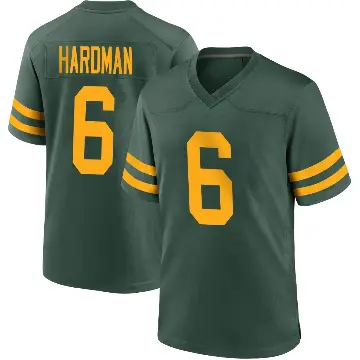 ＃6 Youth Mecole Hardman Green Game Green Bay Packers Alternate Jersey