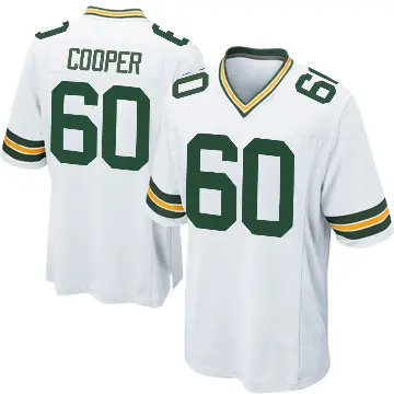 ＃60 Youth Tyler Cooper White Game Green Bay Packers Jersey