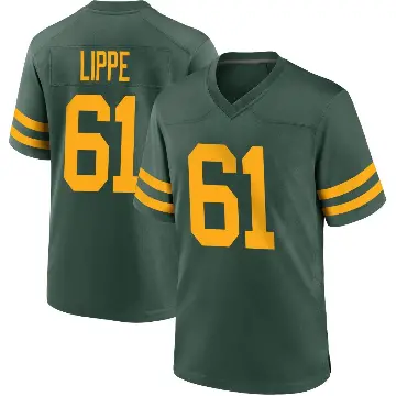＃61 Youth J.J. Lippe Green Game Green Bay Packers Alternate Jersey