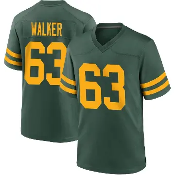 ＃63 Men's Rasheed Walker Green Game Green Bay Packers Alternate Jersey