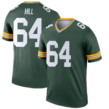 ＃64 Men's Trey Hill Green Legend Green Bay Packers Jersey