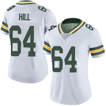 ＃64 Women's Trey Hill White Limited Green Bay Packers Vapor Untouchable Jersey