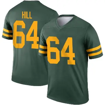 ＃64 Youth Trey Hill Green Legend Green Bay Packers Alternate Jersey