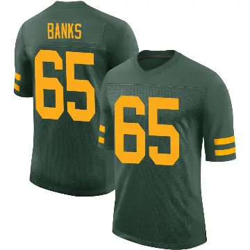 ＃65 Youth Aaron Banks Green Limited Green Bay Packers Alternate Vapor Jersey