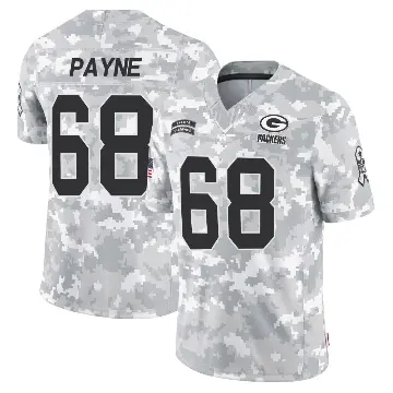 ＃68 Youth Leonard Payne Arctic Camo Limited Green Bay Packers 2024 Salute to Service Jersey