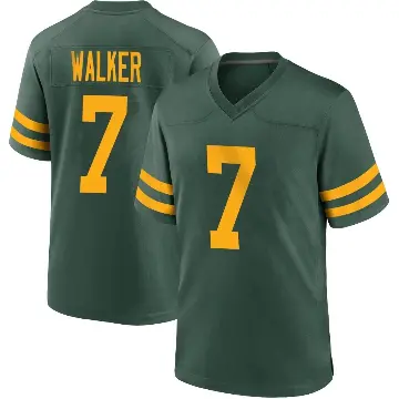＃7 Men's Quay Walker Green Game Green Bay Packers Alternate Jersey