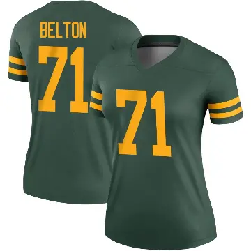 ＃71 Women's Anthony Belton Green Legend Green Bay Packers Alternate Jersey