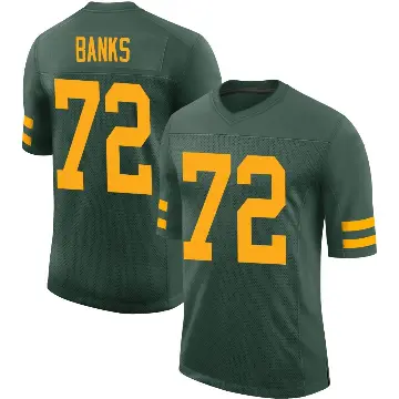 ＃72 Men's Brant Banks Green Limited Green Bay Packers Alternate Vapor Jersey