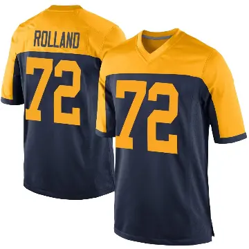 ＃72 Men's Spencer Rolland Navy Game Green Bay Packers Alternate Jersey
