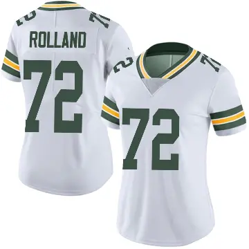 ＃72 Women's Spencer Rolland White Limited Green Bay Packers Vapor Untouchable Jersey