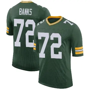 ＃72 Youth Brant Banks Green Limited Green Bay Packers Classic Jersey