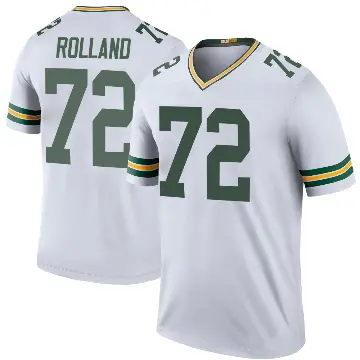 ＃72 Youth Spencer Rolland White Legend Green Bay Packers Color Rush Jersey