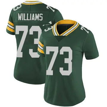 ＃73 Women's John Williams Green Limited Green Bay Packers Team Color Vapor Untouchable Jersey