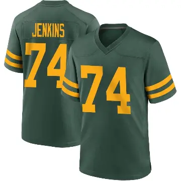 ＃74 Youth Elgton Jenkins Green Game Green Bay Packers Alternate Jersey