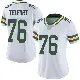 ＃76 Women's Kadeem Telfort White Limited Green Bay Packers Vapor Untouchable Jersey