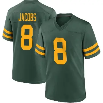 ＃8 Men's Josh Jacobs Green Game Green Bay Packers Alternate Jersey