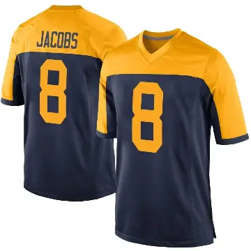 ＃8 Youth Josh Jacobs Navy Game Green Bay Packers Alternate Jersey