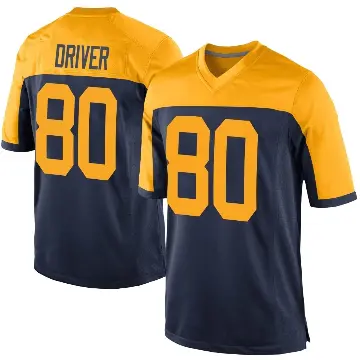 ＃80 Men's Donald Driver Navy Game Green Bay Packers Alternate Jersey