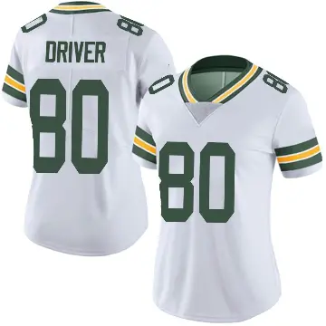 ＃80 Women's Donald Driver White Limited Green Bay Packers Vapor Untouchable Jersey