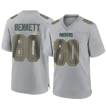 ＃80 Youth Martellus Bennett Gray Game Green Bay Packers Atmosphere Fashion Jersey